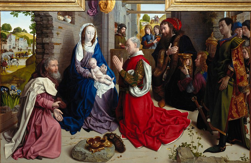 The Adoration of the Kings (Monforte Altar). Hugo Van Der Goes (Хьюго ван дер Гус - Поклонение королей (алтарь Монфорте))