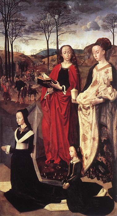 The Portinari Triptych ca 1475 Right panel (Sts Margaret And Mary Magdalene With Maria Portinari). Hugo Van Der Goes