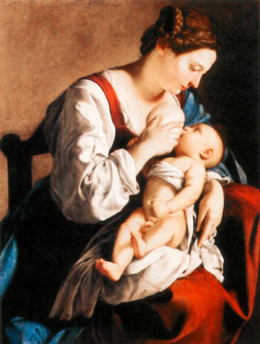 Мадонна и младенец, 1609, Артемизия Джентилески