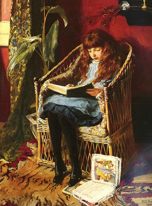 Gow, R.I. Mary L. (British) 1851 to 1929 Fairy Tales SnD 1880 O C 45.7 by 35.6cm. Мария Луиза Гоу