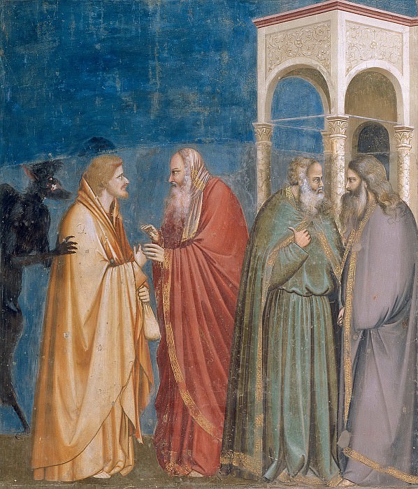 28. Judas Betrayal. Giotto di Bondone