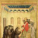 Saint Francis of Assisi Receiving the Stigmata, predella – The Pope approving the statutes of the Franciscan order, Giotto di Bondone
