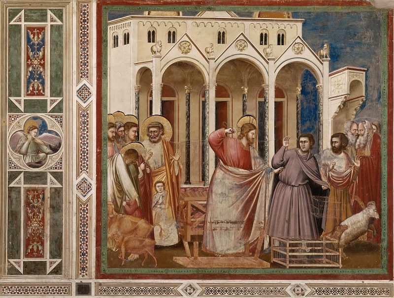 27. Expulsion of the Money-changers from the Temple. Giotto di Bondone