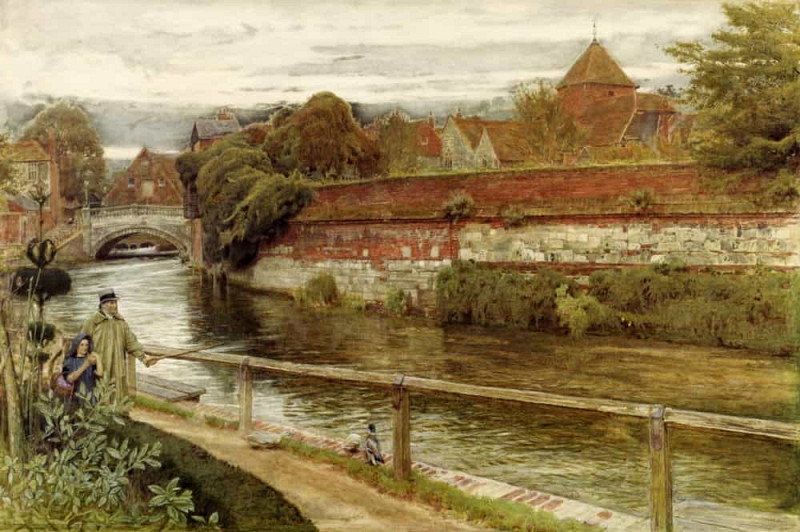 Old Walls, Winchester. Albert Goodwin