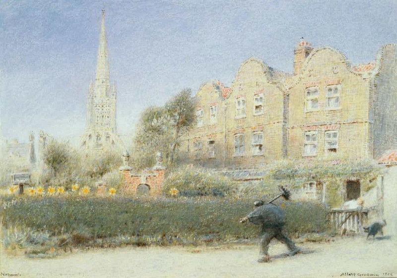 Norwich and the Chimney Sweep. Albert Goodwin