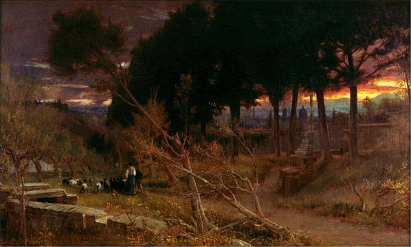 Florence, Evening. Albert Goodwin