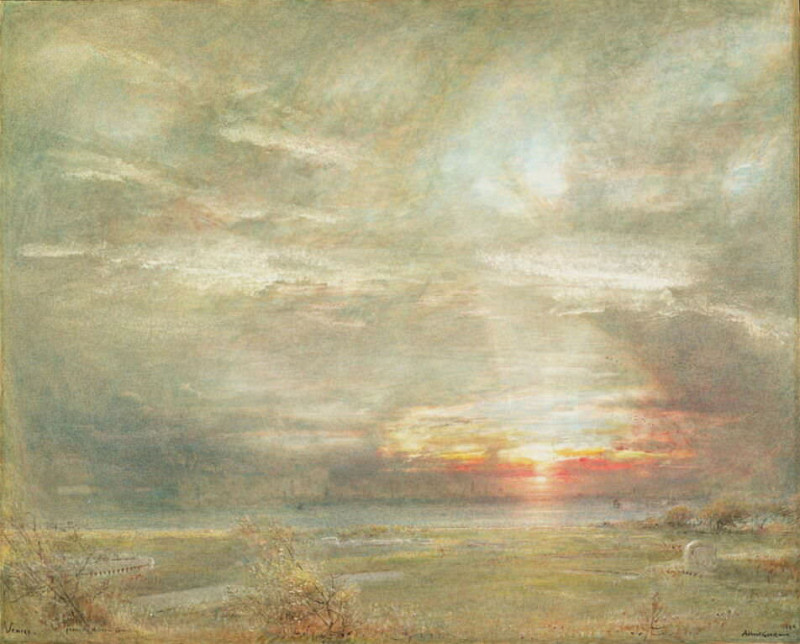 Venice from the Hebrew Cemetery. Albert Goodwin