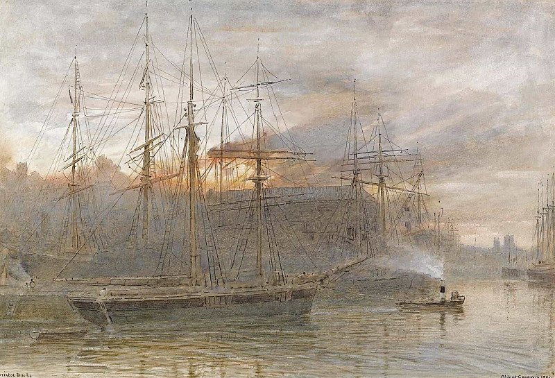 Bristol docks. Albert Goodwin