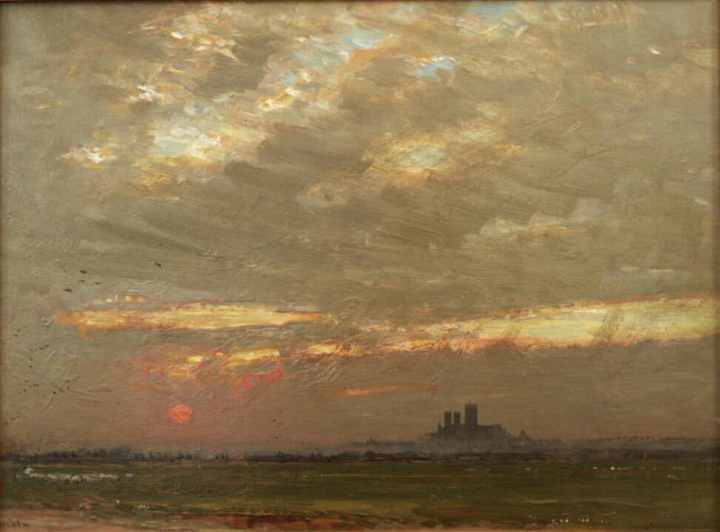 Lincoln Cathedral at Sunset. Albert Goodwin