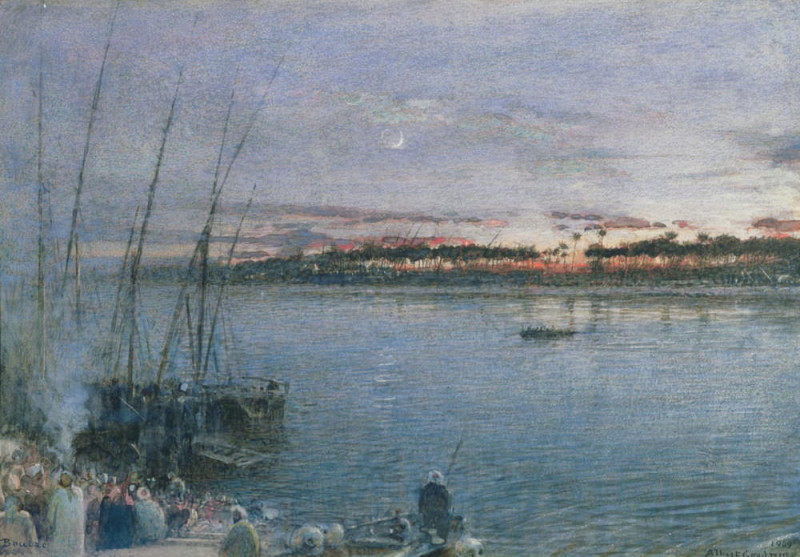 The Nile Ferry Boulac. Albert Goodwin