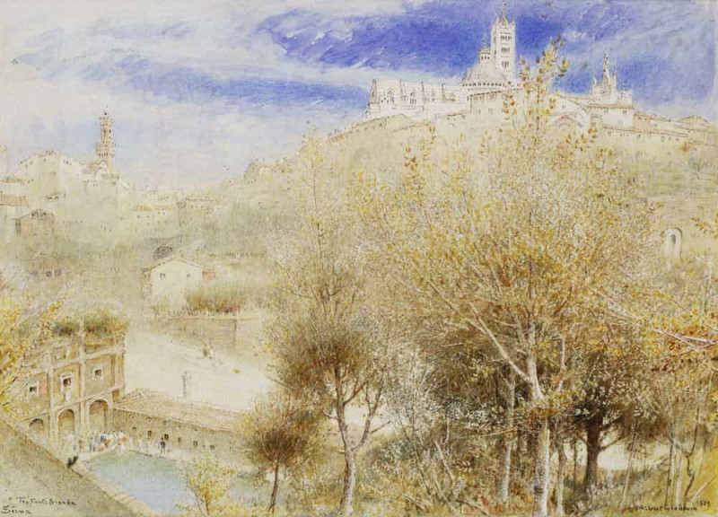 The Fonte Branda, Siena. Albert Goodwin