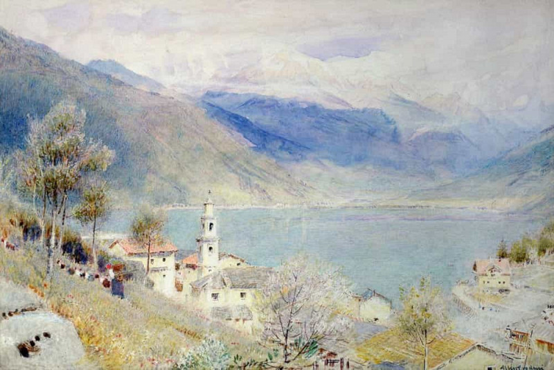 Lake Scene. Albert Goodwin