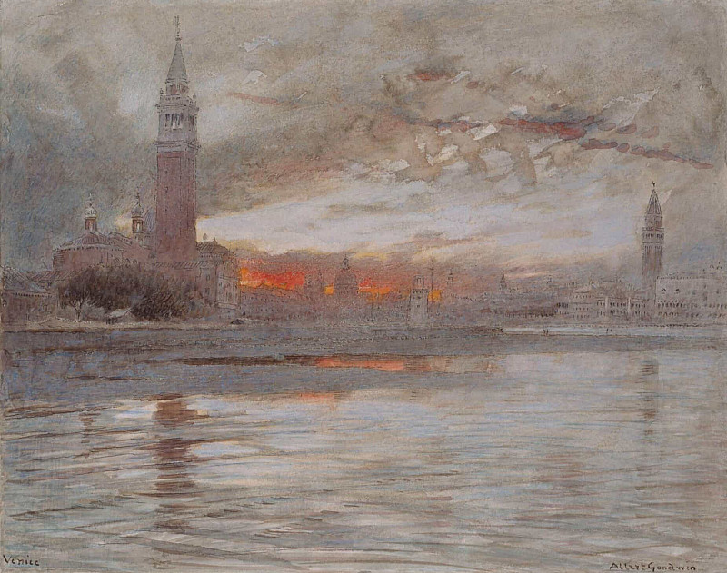 Venice - San Giorgio Maggiore And The Bacino. Albert Goodwin