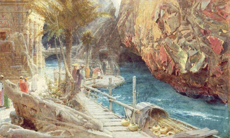 The Source of the Sacred River. Albert Goodwin