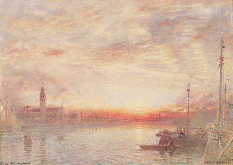 Venice, Cemetery Island (San Michele). Albert Goodwin