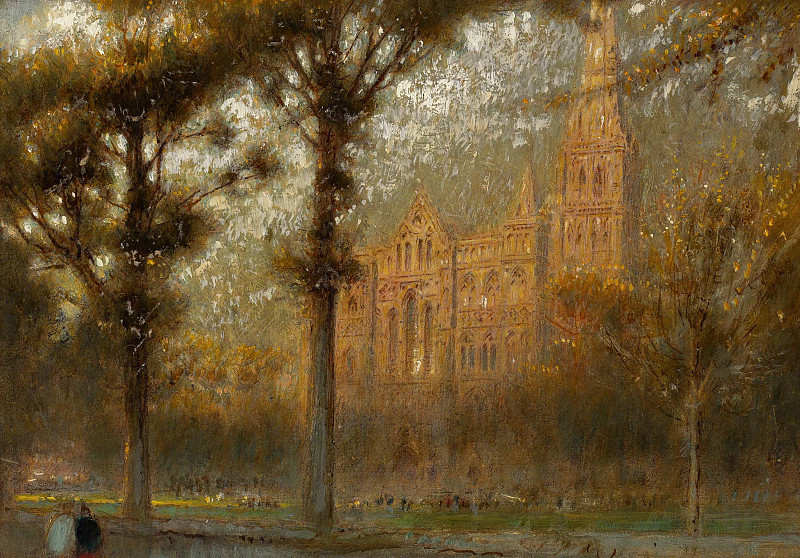 Salisbury Cathedral. Albert Goodwin