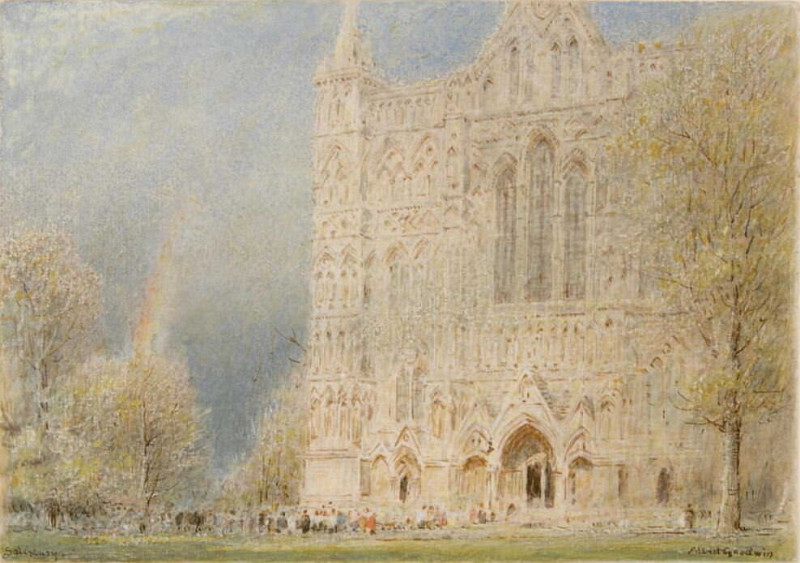 Salisbury Cathedral. Albert Goodwin
