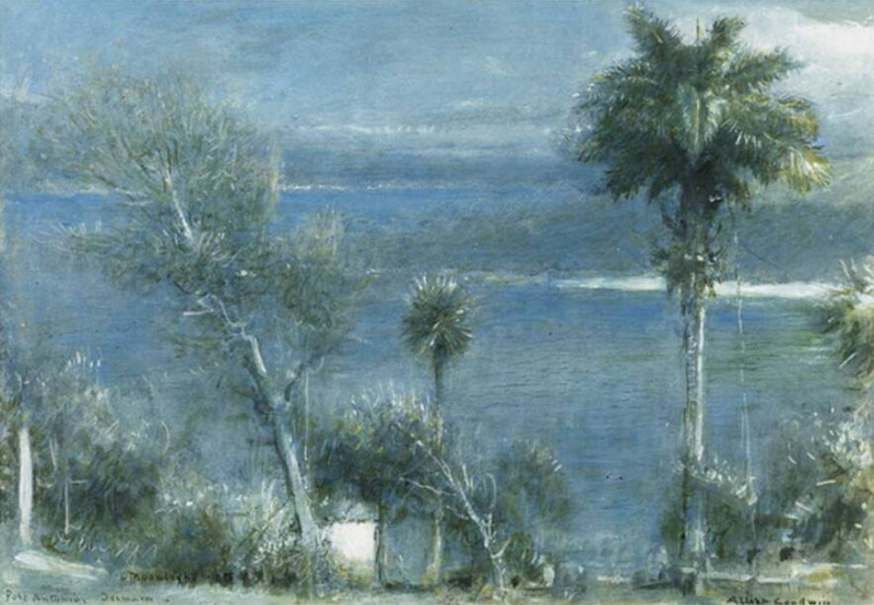 Moonlight at Port Antonio, Jamaica. Albert Goodwin