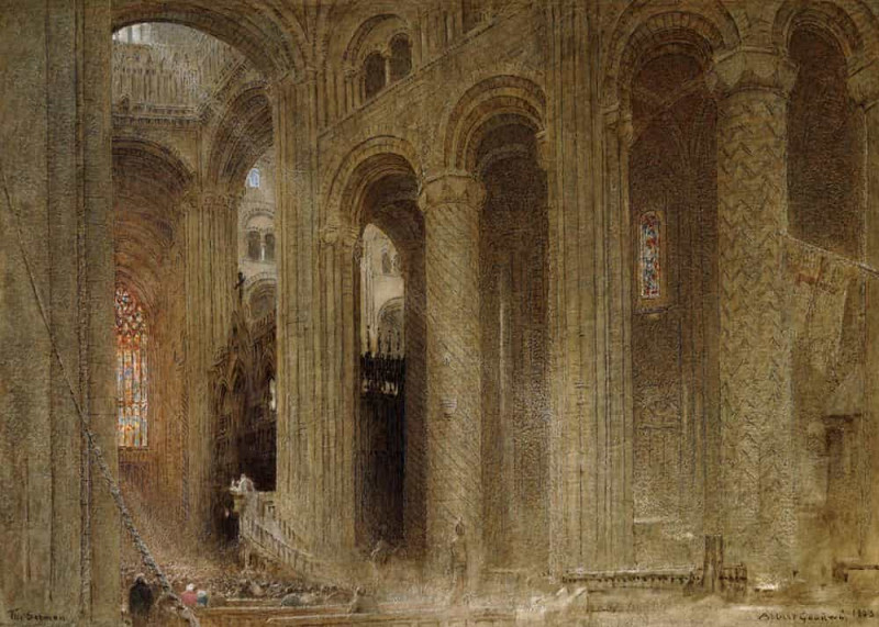 The Sermon (Durham Cathedral). Albert Goodwin