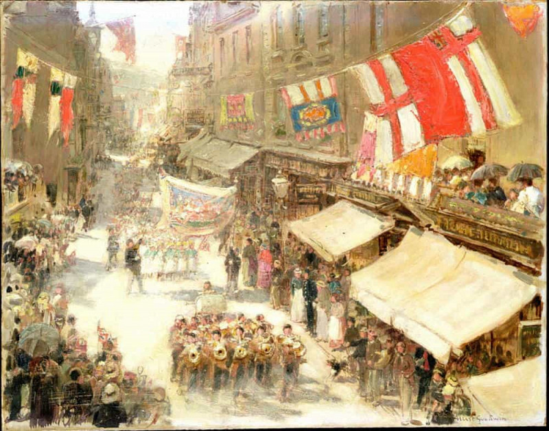 Illfracombe, Procession. Albert Goodwin