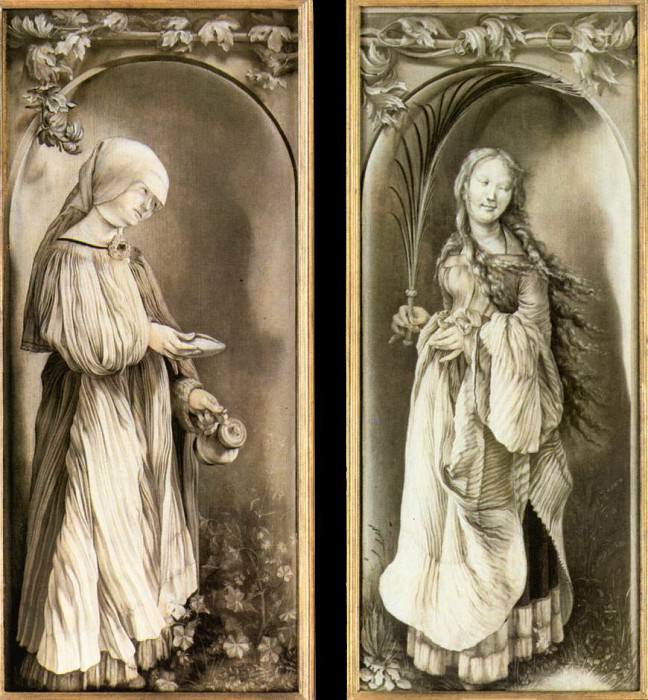 Св. Елизавета и Св. Мученица с пальмовой веткой. Маттиас Грюневальд