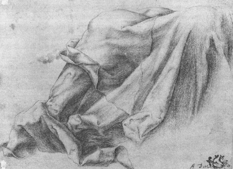 Эскиз драпировки, ок.1511. Маттиас Грюневальд