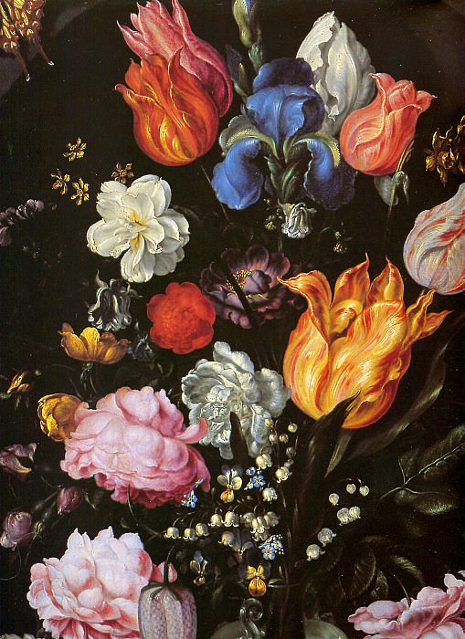 Gheijn de Jacques II Flowers in vase detail Sun. Жак де Гейн