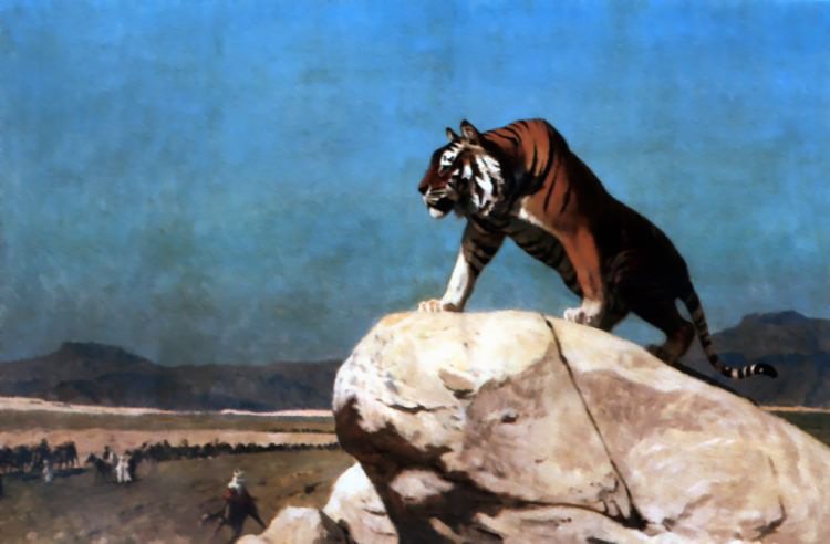 Tiger on the Watch. Jean-Léon Gérôme