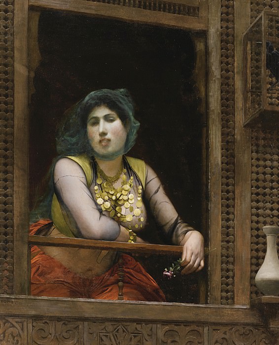 WOMEN IN BALCONY. Jean-Léon Gérôme