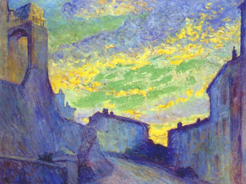 bordighera, sunset 1912. Bernhard Gutmann