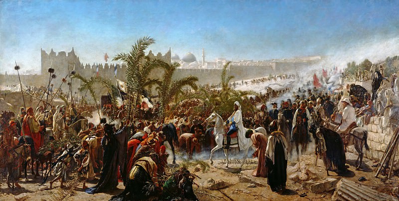 Entry of Frederick William, Crown Prince of Prussia, into Jerusalem in 1869. Karl Wilhelm Gentz