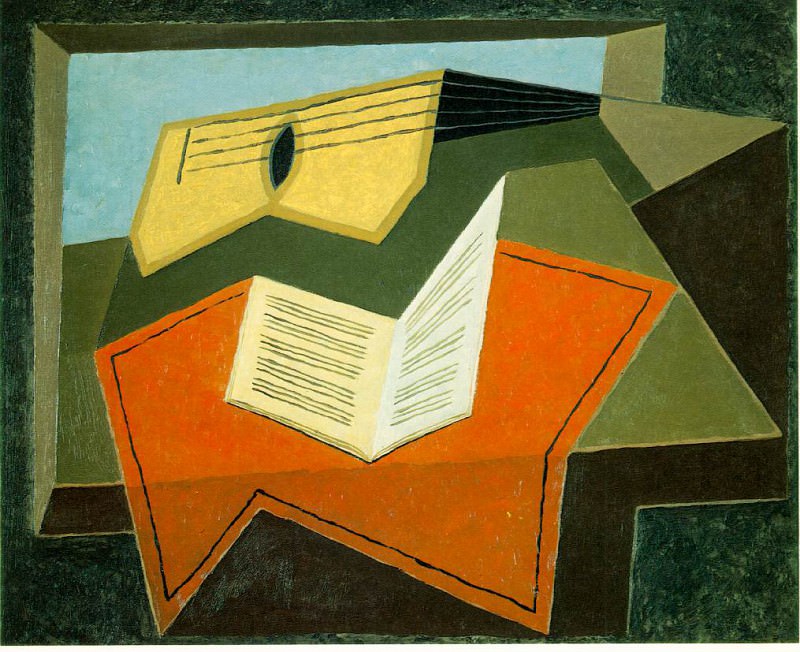 Guitar and music paper, 1926-27, 65x81 cm, Saidenberg G. Juan Gris