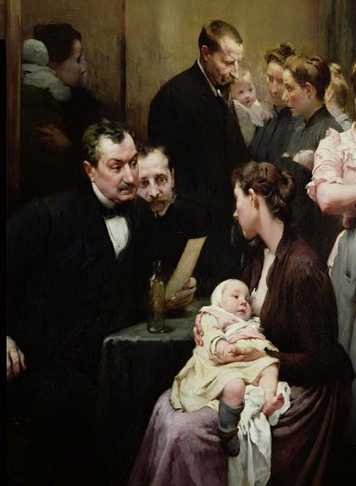 The Drop of Milk in Belleville: Doctor Variots Surgery, the Consultation. Henry Jules Jean Geoffroy
