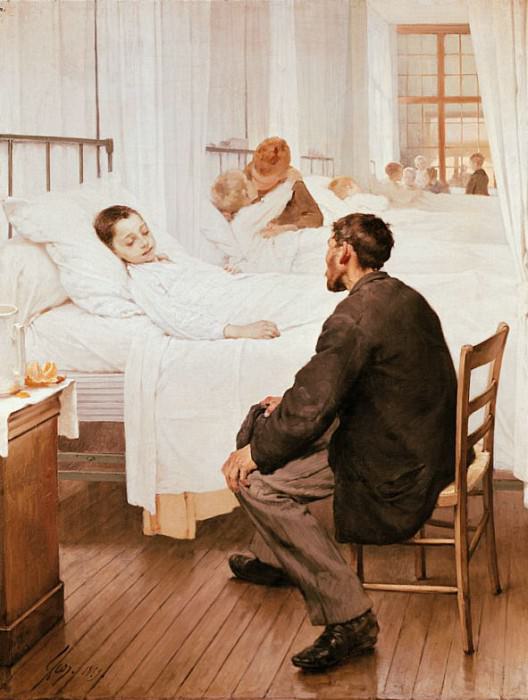 Visiting Day at the Hospital. Henry Jules Jean Geoffroy