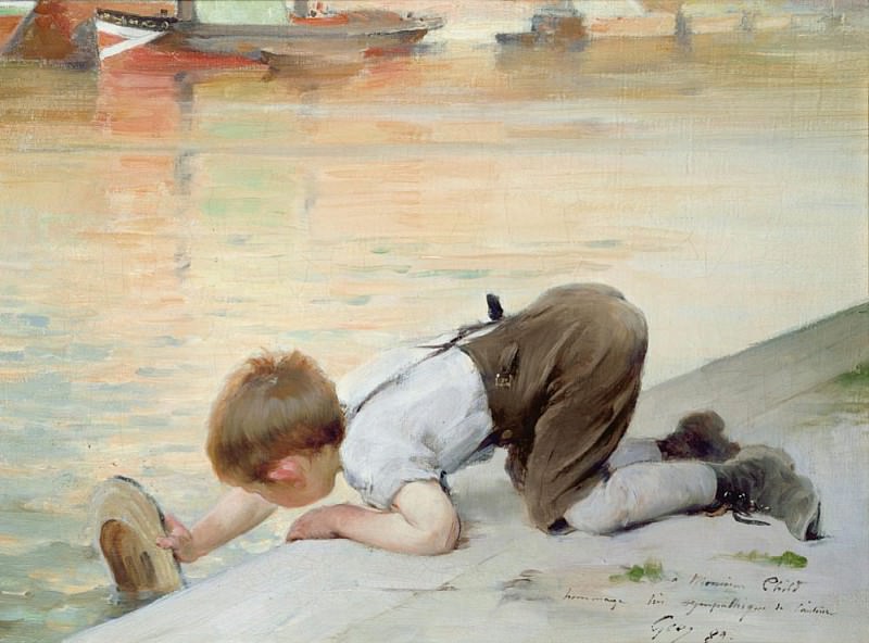 At the Quayside. Henry Jules Jean Geoffroy