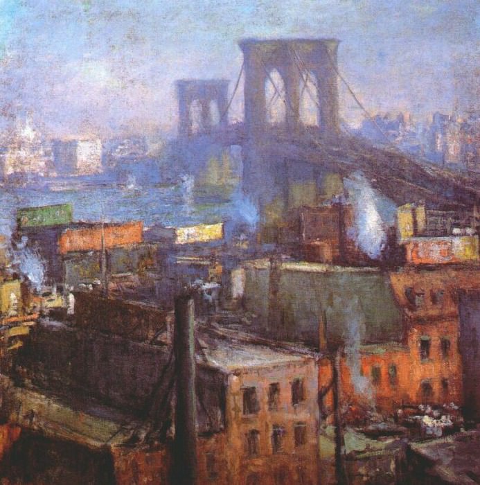 Бруклинский мост, Ист-ривер, 1916. Эдмунд Уильям Грисен
