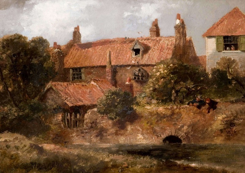 Old Cottages At Lewisham. John Gilbert