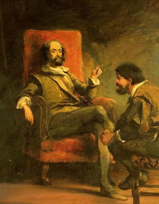 Don Quixote and Sancho Panza from Cervantes Don Quixote de la Mancha. John Gilbert