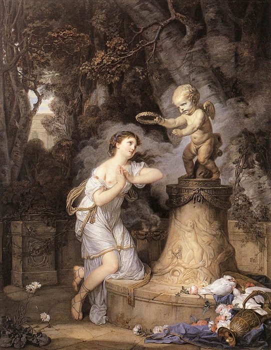 Votive Offering to Cupid. Jean-Baptiste Greuze