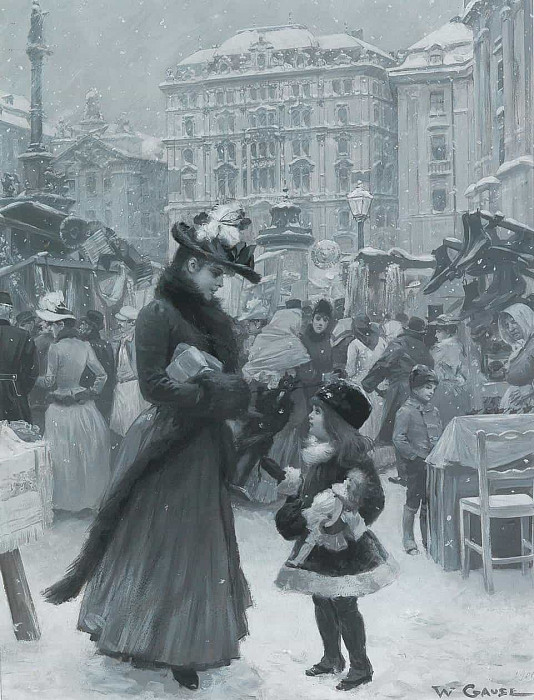 Рождественская ярмарка в Хофе, 1901 г. Вильгельм Гаузе