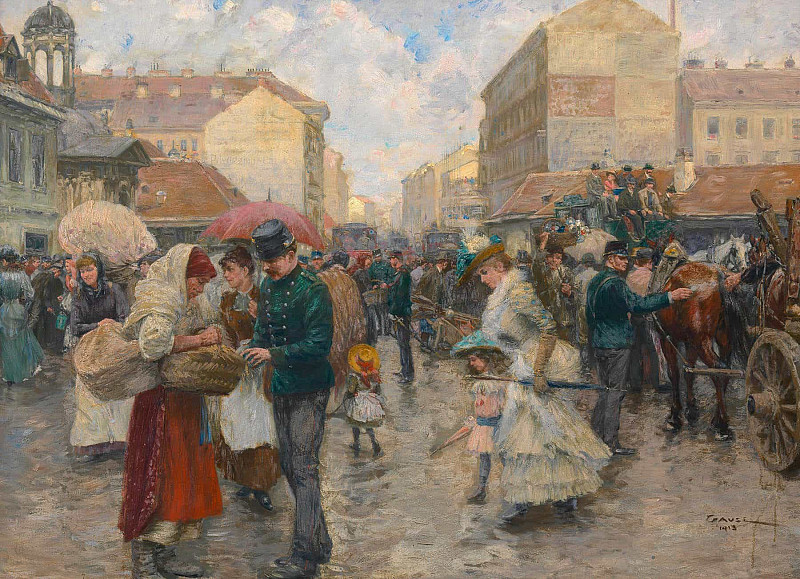 The Favorites Line (in 1890); Die Favoritenlinie (im Jahre 1890). Wilhelm Gause