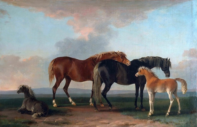 Mares and Foals, facing right. Sawrey Gilpin