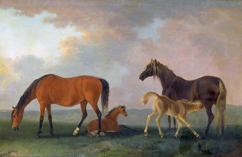Mares and Foals, facing left. Sawrey Gilpin