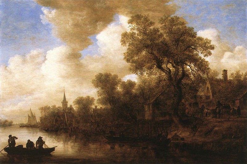 На реке. Ян ван Гойен