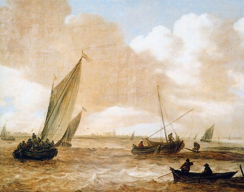 Лодки на реке. Ян ван Гойен