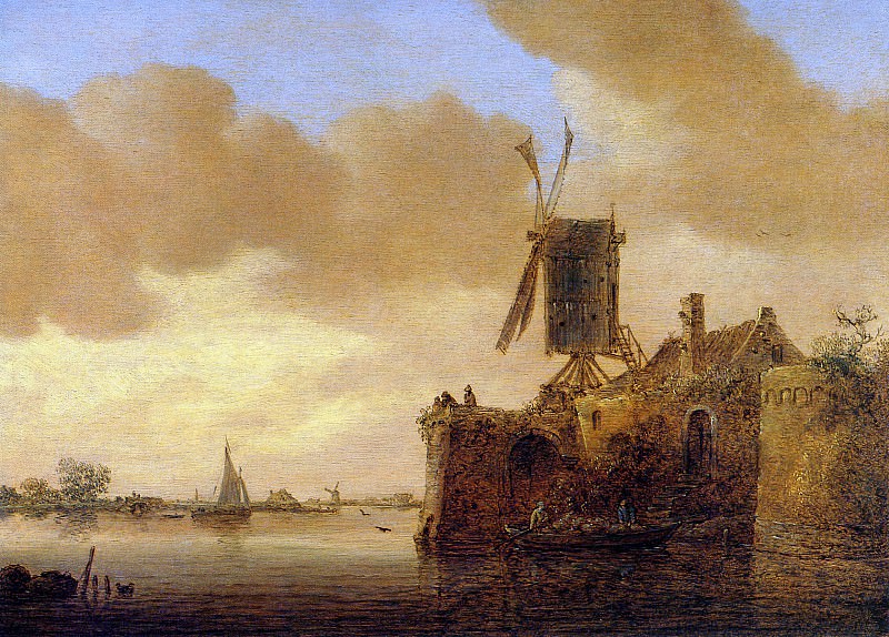 Пейзаж с рекой. Ян ван Гойен