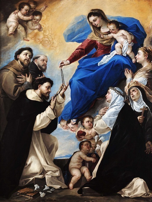The Madonna of the Rosary. Luca Giordano