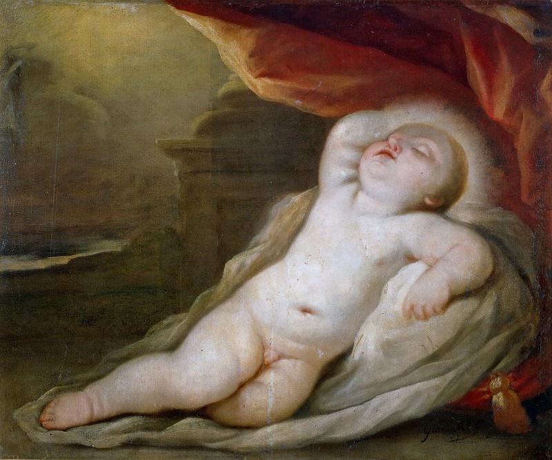 Infant Jesus Asleep. Luca Giordano