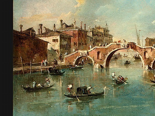 Вид на канал Каннаджеро, Венеция, ок.1775-80,(1. Франческо Гварди