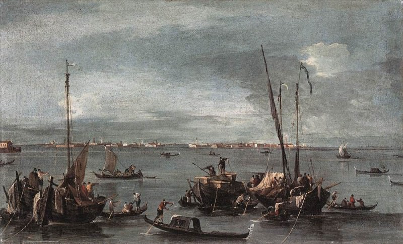 Лагуна и вид на остров Мурано с набережной Фондамента Нуове. Франческо Гварди